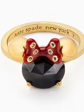 kate spade Minnie Mouse Gold tone Ring size 6